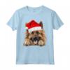 Cappello di Babbo Natale con Cane Belga Tervuren - Maglietta Festiva HapTiger per Amanti dei Cani durante il Natale