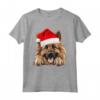 Cappello di Babbo Natale con Cane Belga Tervuren - Maglietta Festiva HapTiger per Amanti dei Cani durante il Natale