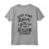 Proprietario del Cane Regalo - Maglietta per Donna Amante dei Cani Belga Tervuren - Idea Regalo con Slogan Never Stand Between A Girl and Her Dog