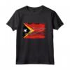 Timor Est Bandiera Disegno a Pennello - Maglia a Manica Lunga con Mappa di Timor Est - Orgoglioso di essere Timorese