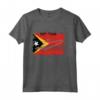 Timor Est Bandiera Disegno a Pennello - Maglia a Manica Lunga con Mappa di Timor Est - Orgoglioso di essere Timorese