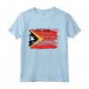 Timor Est Bandiera Disegno a Pennello - Maglia a Manica Lunga con Mappa di Timor Est - Orgoglioso di essere Timorese