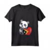 Donna Timor Cuore con Panda - Maglietta Orgoglio Timor Est - Souvenir con Bandiera e Radici - Ideale per Feste e Occasioni Speciali