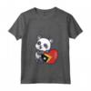 Donna Timor Cuore con Panda - Maglietta Orgoglio Timor Est - Souvenir con Bandiera e Radici - Ideale per Feste e Occasioni Speciali