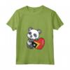 Donna Timor Cuore con Panda - Maglietta Orgoglio Timor Est - Souvenir con Bandiera e Radici - Ideale per Feste e Occasioni Speciali