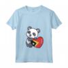 Donna Timor Cuore con Panda - Maglietta Orgoglio Timor Est - Souvenir con Bandiera e Radici - Ideale per Feste e Occasioni Speciali