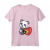 Donna Timor Cuore con Panda - Maglietta Orgoglio Timor Est - Souvenir con Bandiera e Radici - Ideale per Feste e Occasioni Speciali
