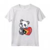Donna Timor Cuore con Panda - Maglietta Orgoglio Timor Est - Souvenir con Bandiera e Radici - Ideale per Feste e Occasioni Speciali