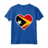 Timor Est - Bandiera Cuore Maglietta - Regalo Amore e Sostegno per la Repubblica Democratica di Timor Est