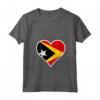 Timor Est Bandiera Cuore Maglietta con Collo a V - Regali Amore per la Repubblica Democratica di Timor Est - Ideale per Indipendenza e Viaggi