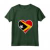 Timor Est Bandiera Cuore Maglietta con Collo a V - Regali Amore per la Repubblica Democratica di Timor Est - Ideale per Indipendenza e Viaggi