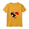 Timor Est Bandiera Cuore Maglietta con Collo a V - Regali Amore per la Repubblica Democratica di Timor Est - Ideale per Indipendenza e Viaggi