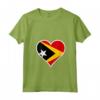 Timor Est Bandiera Cuore Maglietta con Collo a V - Regali Amore per la Repubblica Democratica di Timor Est - Ideale per Indipendenza e Viaggi