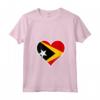 Timor Est Bandiera Cuore Maglietta con Collo a V - Regali Amore per la Repubblica Democratica di Timor Est - Ideale per Indipendenza e Viaggi