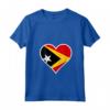 Timor Est Bandiera Cuore Maglietta con Collo a V - Regali Amore per la Repubblica Democratica di Timor Est - Ideale per Indipendenza e Viaggi