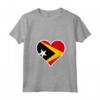 Timor Est Bandiera Cuore Maglietta con Collo a V - Regali Amore per la Repubblica Democratica di Timor Est - Ideale per Indipendenza e Viaggi