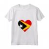 Timor Est Bandiera Cuore Maglietta con Collo a V - Regali Amore per la Repubblica Democratica di Timor Est - Ideale per Indipendenza e Viaggi