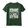 Straight Outta Timor-Est Divertente Famiglia Paese Orgoglio Maglietta - Design Hip Hop Anni '90