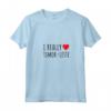 Amo davvero Timor Est Maglietta con Collo a V - T-shirt Minimalista per Viaggi e Cultura - Ideale per Regalo Unico