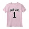 Timor Est Orgoglioso - Unisex Maglietta Sportiva con il Numero Uno per Uomini, Donne e Bambini - Ideale per Mostrare l'Amore per Timor Est