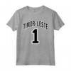 Timor Est Orgoglioso - Unisex Maglietta Sportiva con il Numero Uno per Uomini, Donne e Bambini - Ideale per Mostrare l'Amore per Timor Est