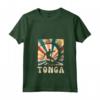 Donna Tongan Retrò Surfer Tonga Maglietta con Collo a V - Ideale per Mostrare l'Orgoglio Tongano e Viaggi a Tonga