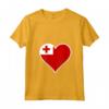 Tonga Bandiera Cuore Tonga Love Maglietta con Collo a V - Ideale per Indipendenza e Viaggi a Tonga