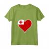 Tonga Bandiera Cuore Tonga Love Maglietta con Collo a V - Ideale per Indipendenza e Viaggi a Tonga