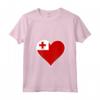 Tonga Bandiera Cuore Tonga Love Maglietta con Collo a V - Ideale per Indipendenza e Viaggi a Tonga