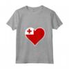Tonga Bandiera Cuore Tonga Love Maglietta con Collo a V - Ideale per Indipendenza e Viaggi a Tonga