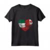 Donna Cuore Bandiera Italiana Tonga | Italia Bandiera Tonga Roots Kids Maglietta con Collo a V - Design Vintage per Mostrare le Radici Italiane