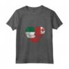 Donna Cuore Bandiera Italiana Tonga | Italia Bandiera Tonga Roots Kids Maglietta con Collo a V - Design Vintage per Mostrare le Radici Italiane