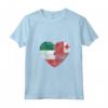 Donna Cuore Bandiera Italiana Tonga | Italia Bandiera Tonga Roots Kids Maglietta con Collo a V - Design Vintage per Mostrare le Radici Italiane