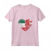 Donna Cuore Bandiera Italiana Tonga | Italia Bandiera Tonga Roots Kids Maglietta con Collo a V - Design Vintage per Mostrare le Radici Italiane