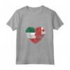 Donna Cuore Bandiera Italiana Tonga | Italia Bandiera Tonga Roots Kids Maglietta con Collo a V - Design Vintage per Mostrare le Radici Italiane