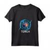 Donna Squalo Azzurro Verdesca Tonga - Maglietta Design Polinesiano al Tramonto - Ideale per Viaggiatori e Appassionati del Mare