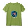 Donna Squalo Azzurro Verdesca Tonga - Maglietta Design Polinesiano al Tramonto - Ideale per Viaggiatori e Appassionati del Mare
