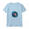 Donna Squalo Azzurro Verdesca Tonga - Maglietta Design Polinesiano al Tramonto - Ideale per Viaggiatori e Appassionati del Mare