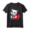 Tonga Cuore Panda Pride Bandiera Tonga Radici Souvenir Maglietta - Ideale per Mostrare l'Orgoglio Tonga e le Radici Tonga