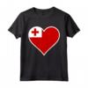 Tonga Bandiera Cuore - Love Tonga Maglietta per Celebrazioni dell'Indipendenza - Ideale per Regali di Compleanno e Viaggi a Tonga
