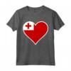 Tonga Bandiera Cuore - Love Tonga Maglietta per Celebrazioni dell'Indipendenza - Ideale per Regali di Compleanno e Viaggi a Tonga