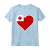 Tonga Bandiera Cuore - Love Tonga Maglietta per Celebrazioni dell'Indipendenza - Ideale per Regali di Compleanno e Viaggi a Tonga