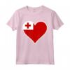 Tonga Bandiera Cuore - Love Tonga Maglietta per Celebrazioni dell'Indipendenza - Ideale per Regali di Compleanno e Viaggi a Tonga