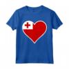Tonga Bandiera Cuore - Love Tonga Maglietta per Celebrazioni dell'Indipendenza - Ideale per Regali di Compleanno e Viaggi a Tonga