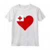 Tonga Bandiera Cuore - Love Tonga Maglietta per Celebrazioni dell'Indipendenza - Ideale per Regali di Compleanno e Viaggi a Tonga