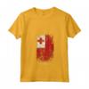 Donna HapTiger - Bandiera Paese Tonga Maglietta con Collo a V - Souvenir Tonga Stile Grunge per Appassionati di Viaggi