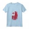 Donna HapTiger - Bandiera Paese Tonga Maglietta con Collo a V - Souvenir Tonga Stile Grunge per Appassionati di Viaggi