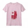 Donna HapTiger - Bandiera Paese Tonga Maglietta con Collo a V - Souvenir Tonga Stile Grunge per Appassionati di Viaggi