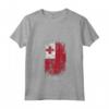 Donna HapTiger - Bandiera Paese Tonga Maglietta con Collo a V - Souvenir Tonga Stile Grunge per Appassionati di Viaggi