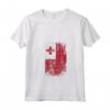 Donna HapTiger - Bandiera Paese Tonga Maglietta con Collo a V - Souvenir Tonga Stile Grunge per Appassionati di Viaggi